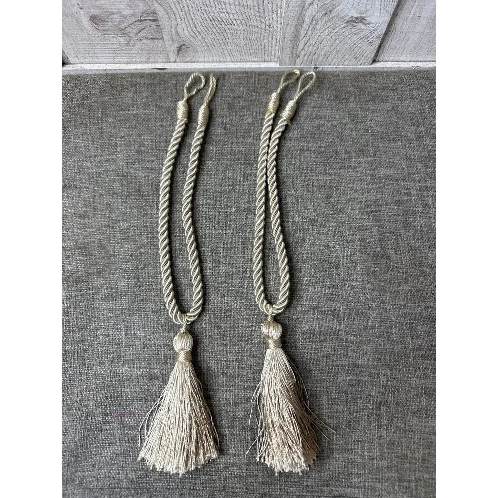 Beige Decorative Tassel Tiebacks For Curtains 14