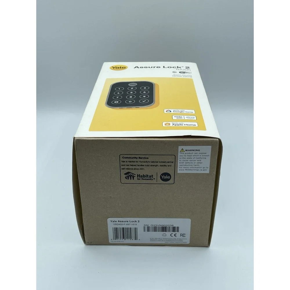 Yale Assure Lock 2 Plus Touch Wi-Fi Smart Satin Nickel YRD450-N-WF1, New-Sealed