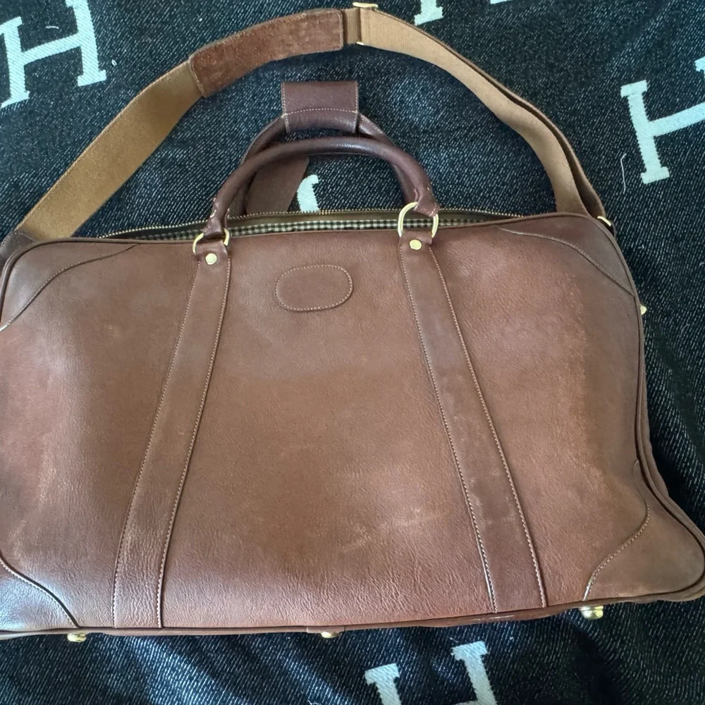 Elegant Vintage Brown Ghurka Leather Briefcase for Men