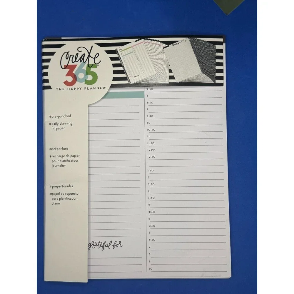 Create 365 The Happy Planner Pre-Punched Daily Planning Filler Paper