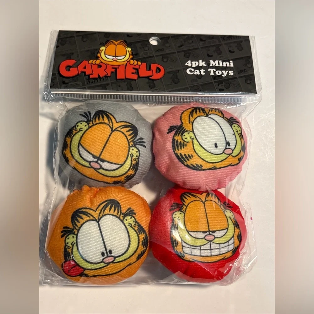 Nickelodeon Garfield Mini Cat Toys - Gray, Pink, Orange, Red