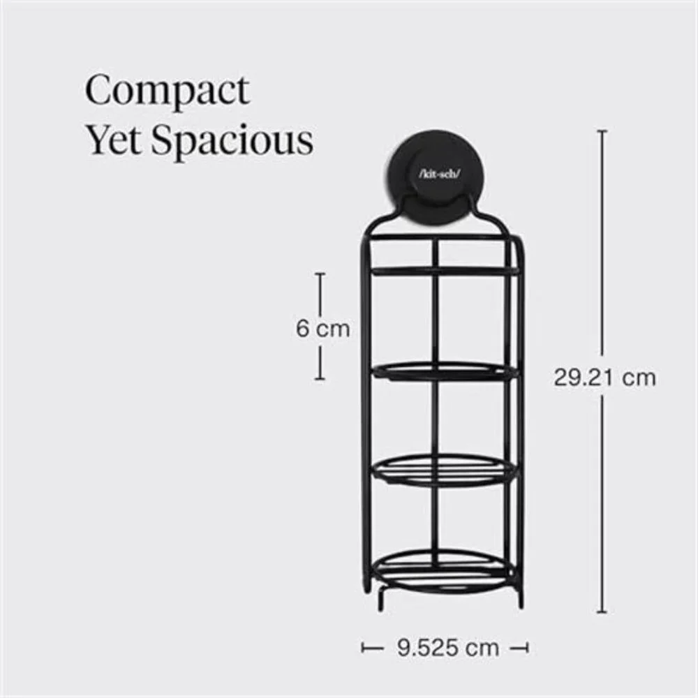 Shower Caddy Hanging Suction Cup Soap Holder Bar Shampoo Conditioner Organizer
