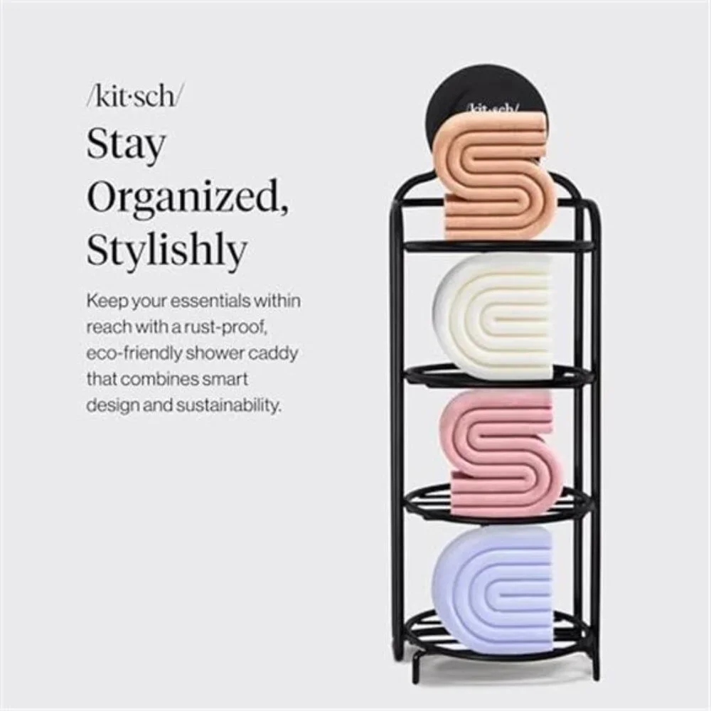 Shower Caddy Hanging Suction Cup Soap Holder Bar Shampoo Conditioner Organizer