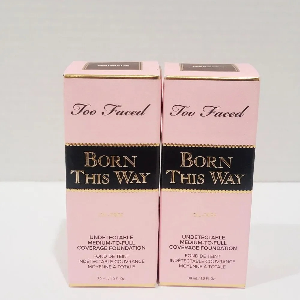 Too Faced Born This Way GANACHE Undetectable Med to Full Foundation 1.0 Oz Lot