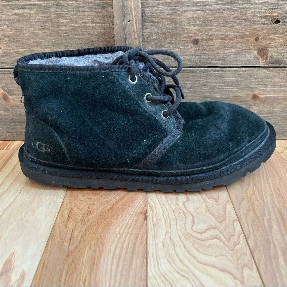 UGG Neumel Chukka Boot Black Suede Boots Men’s Sz 8