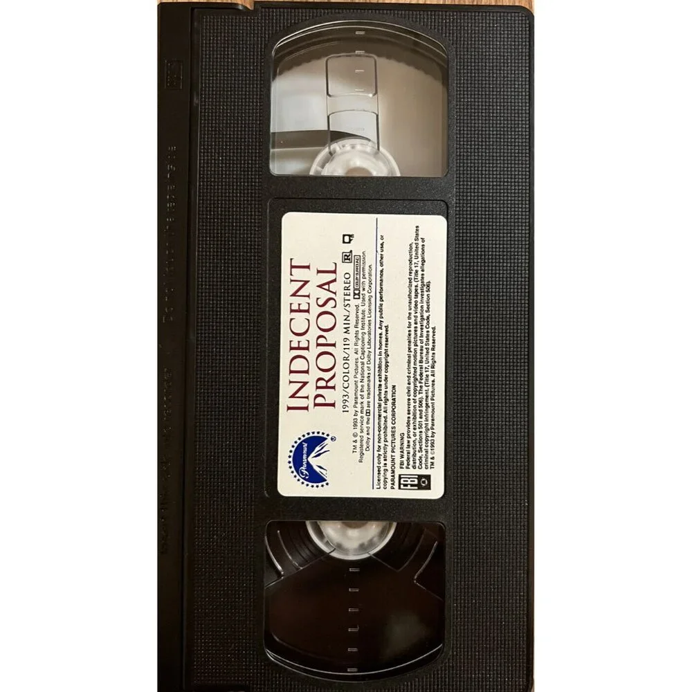 Indecent Proposal (VHS, 1993) Robert Redford Demi Moore Woody Harrelson Like New