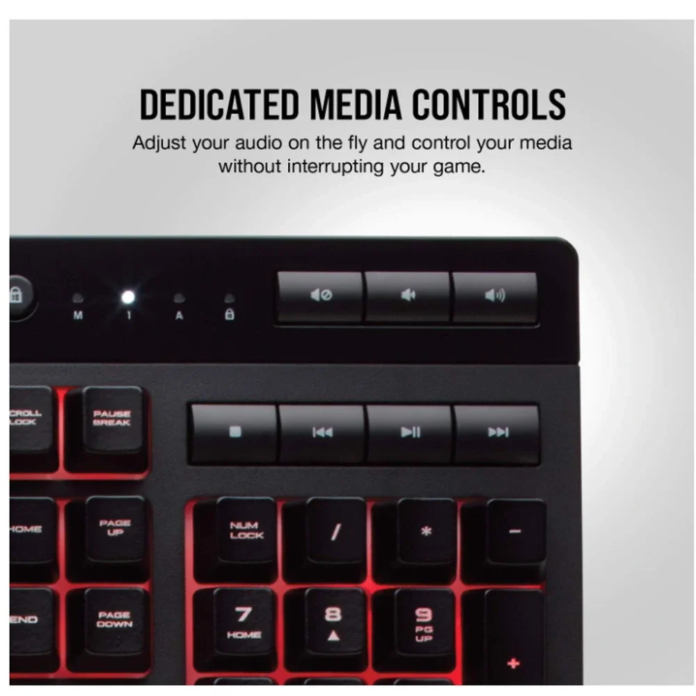 Corsair K55 RGB CH9206015 Dynamic Per-Key Backlighting Gaming Keyboard