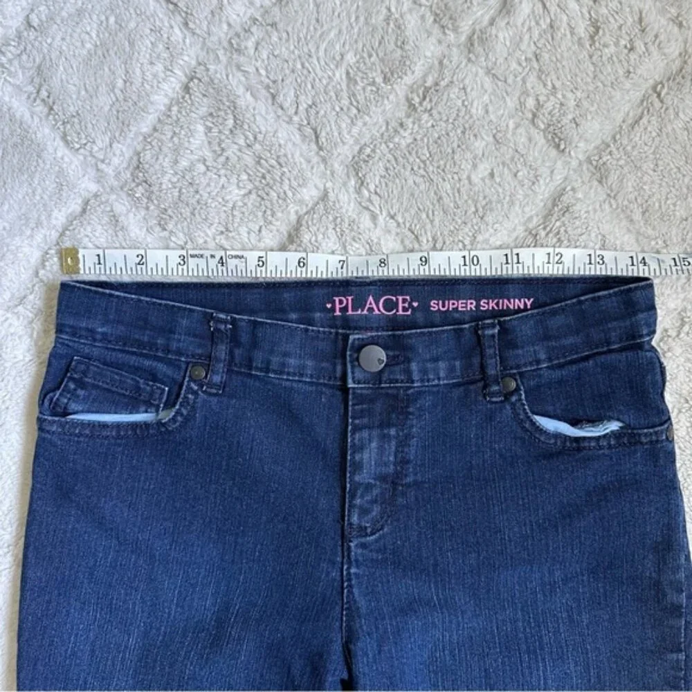 The Children's Place | Denim Blue Girls' Super Skinny Jeans | Size 14
