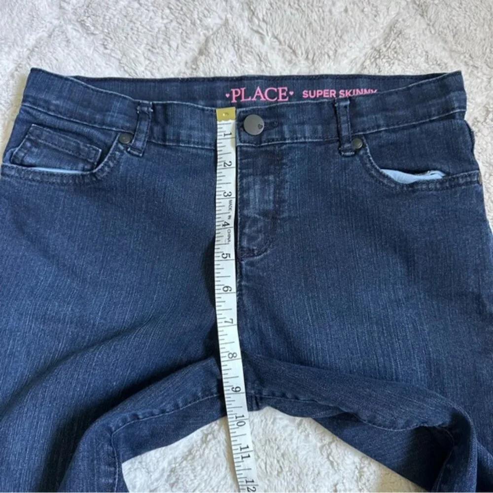 The Children's Place | Denim Blue Girls' Super Skinny Jeans | Size 14