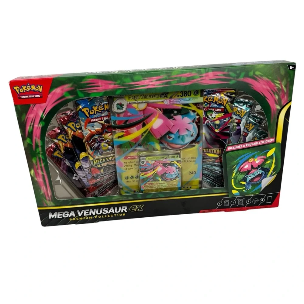 Pokemon Mega Venusaur EX Premium Collection Box Trading Card Game Booster Packs