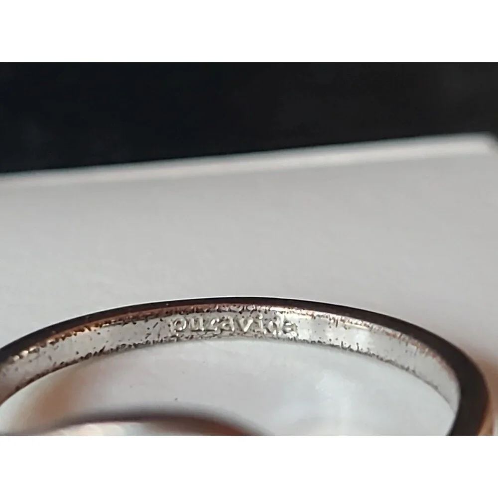 Pura Vida Silver Tone Blue Enamel Wave Ring, Size US 9.25 READ Description