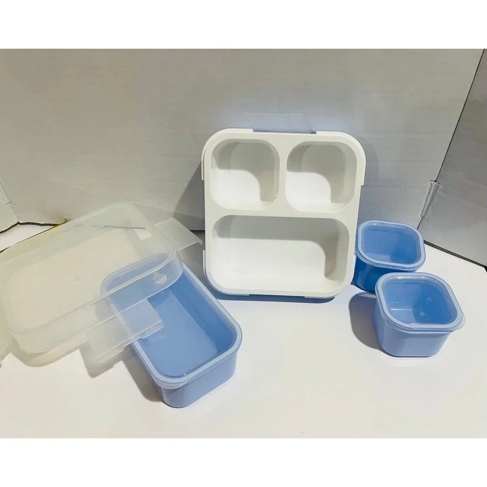 Kids Compartments Travel/Lunch Box Containers Separate Box With Leak-proof Lids