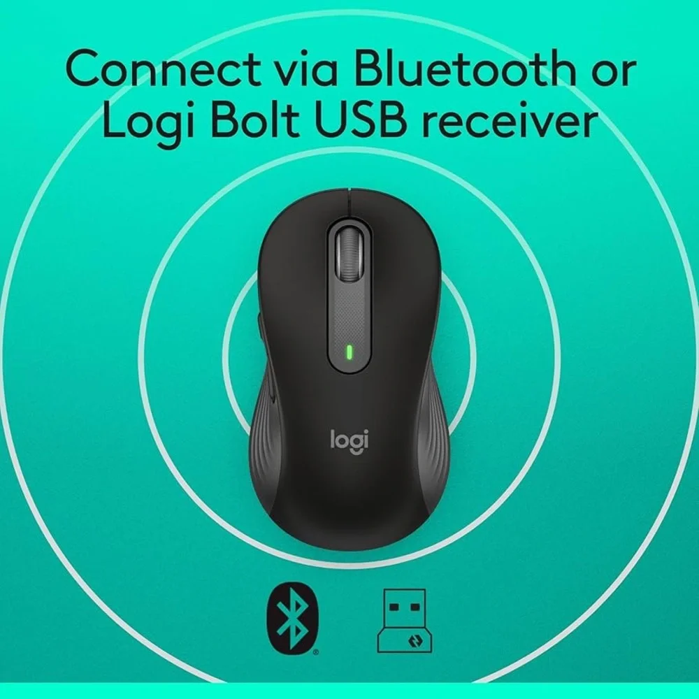 Logitech SIgnature M650 L Wireless Mouse - Graphite - 910-006272