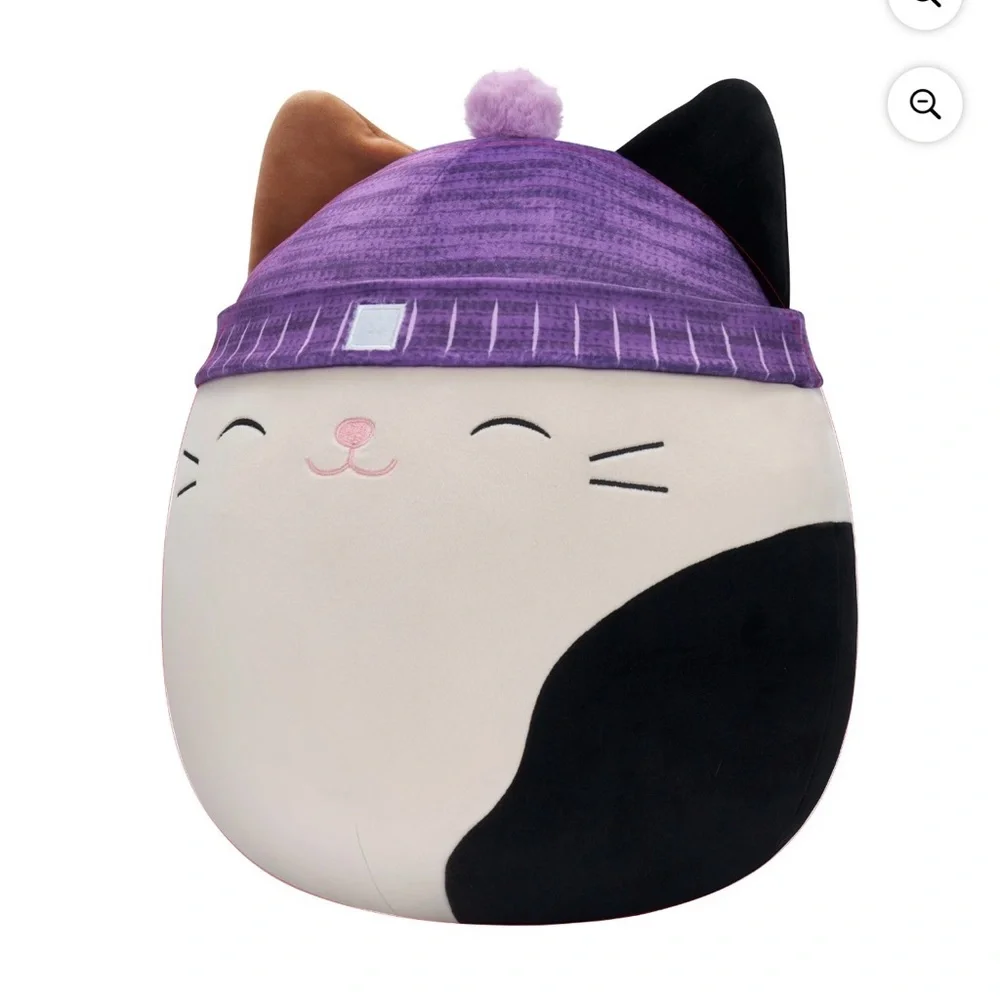 Squishmallows Cam the Calico Cat Wearing a Beanie 14