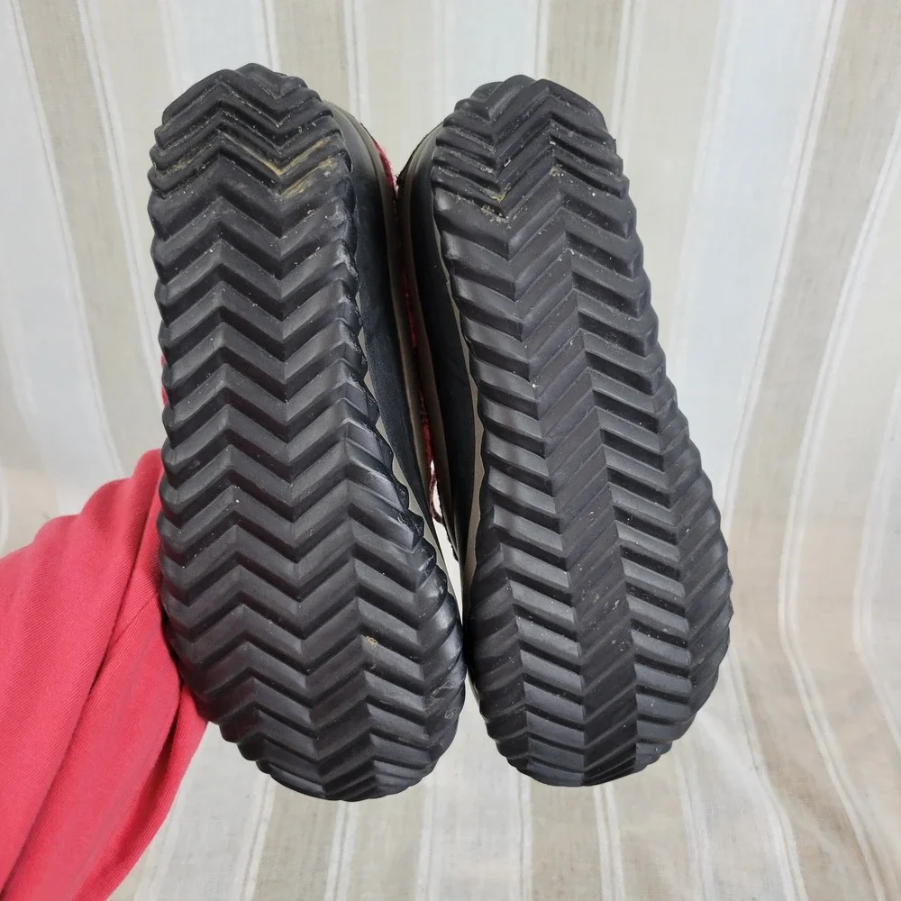 Sorel Out N About Duck Boots‎ Buffalo Plaid Size 7 Black Red