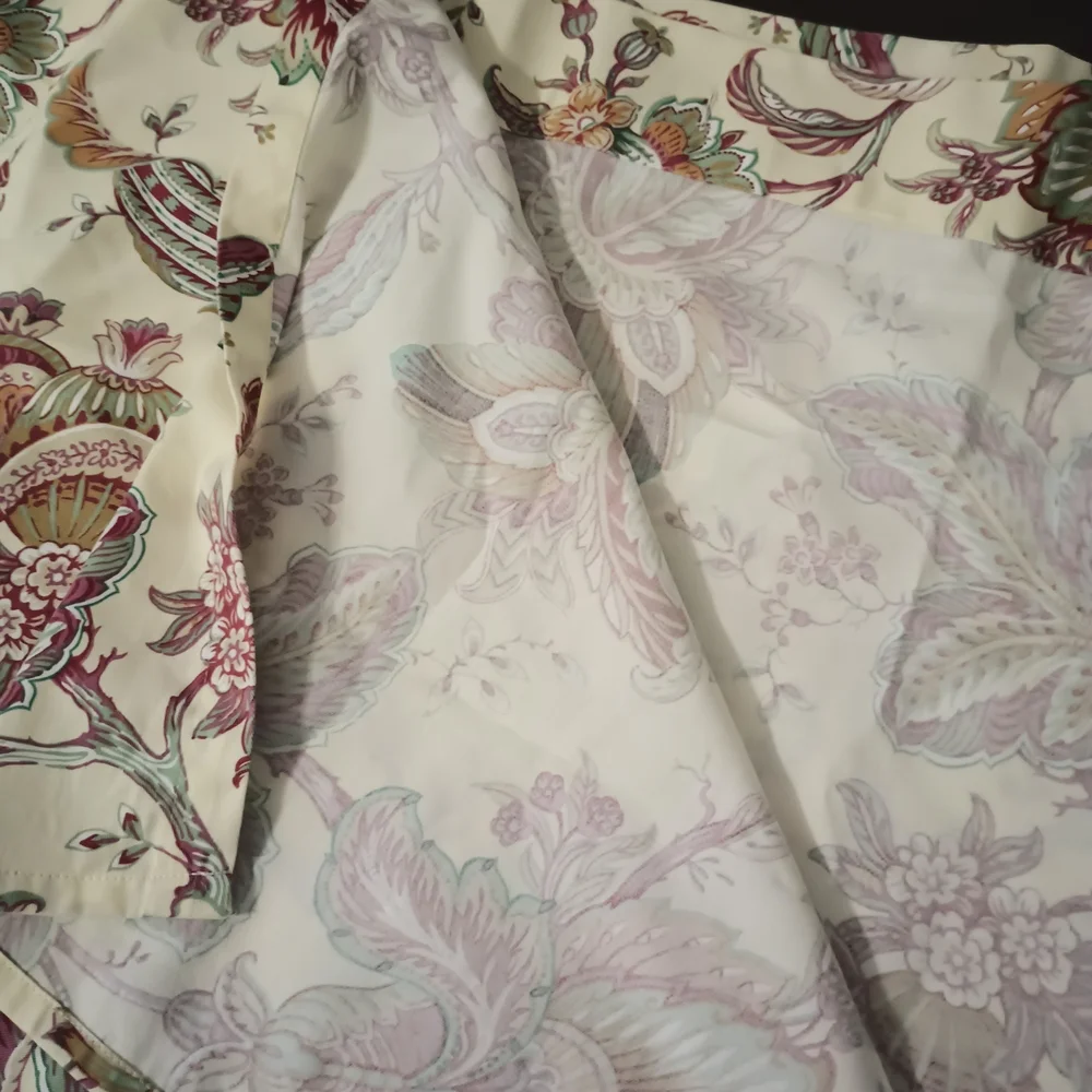 Hill Crest Floral Shower Curtain Cream Multicolor