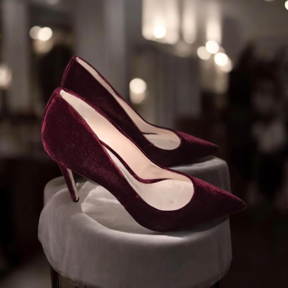 Schultz Lou Velvet Stiletto Heels sz 9 1/2