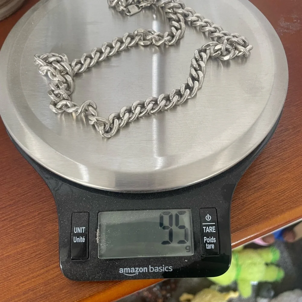 .999 Silver Curb Link Chain Necklace