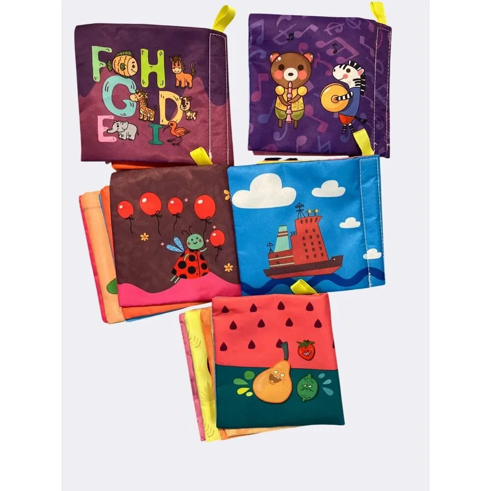 Baby Toddler Cloth crinkle Infant Books Set of 5
