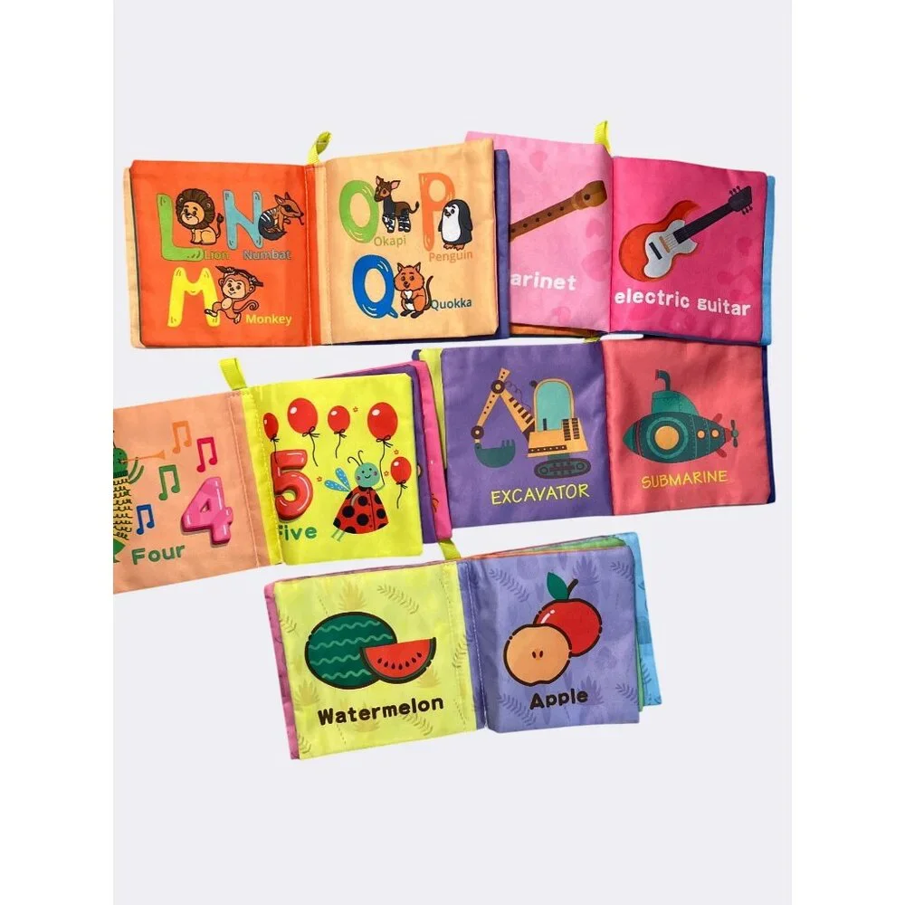 Baby Toddler Cloth crinkle Infant Books Set of 5