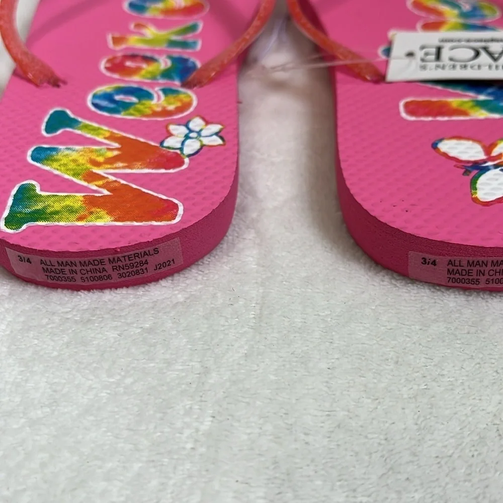 The Children’s Place Big Girls Flip Flops Size 3/4