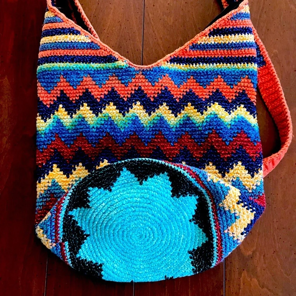 Boho Hippie‎ Bucket Bag Purse Colorful