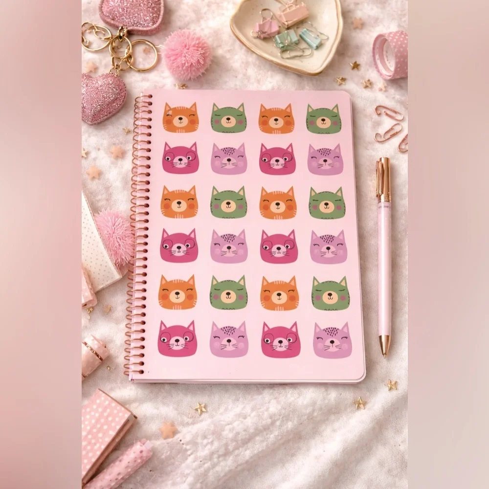 NWT 🐱😻 Cat Spiral Notebook- Back To School