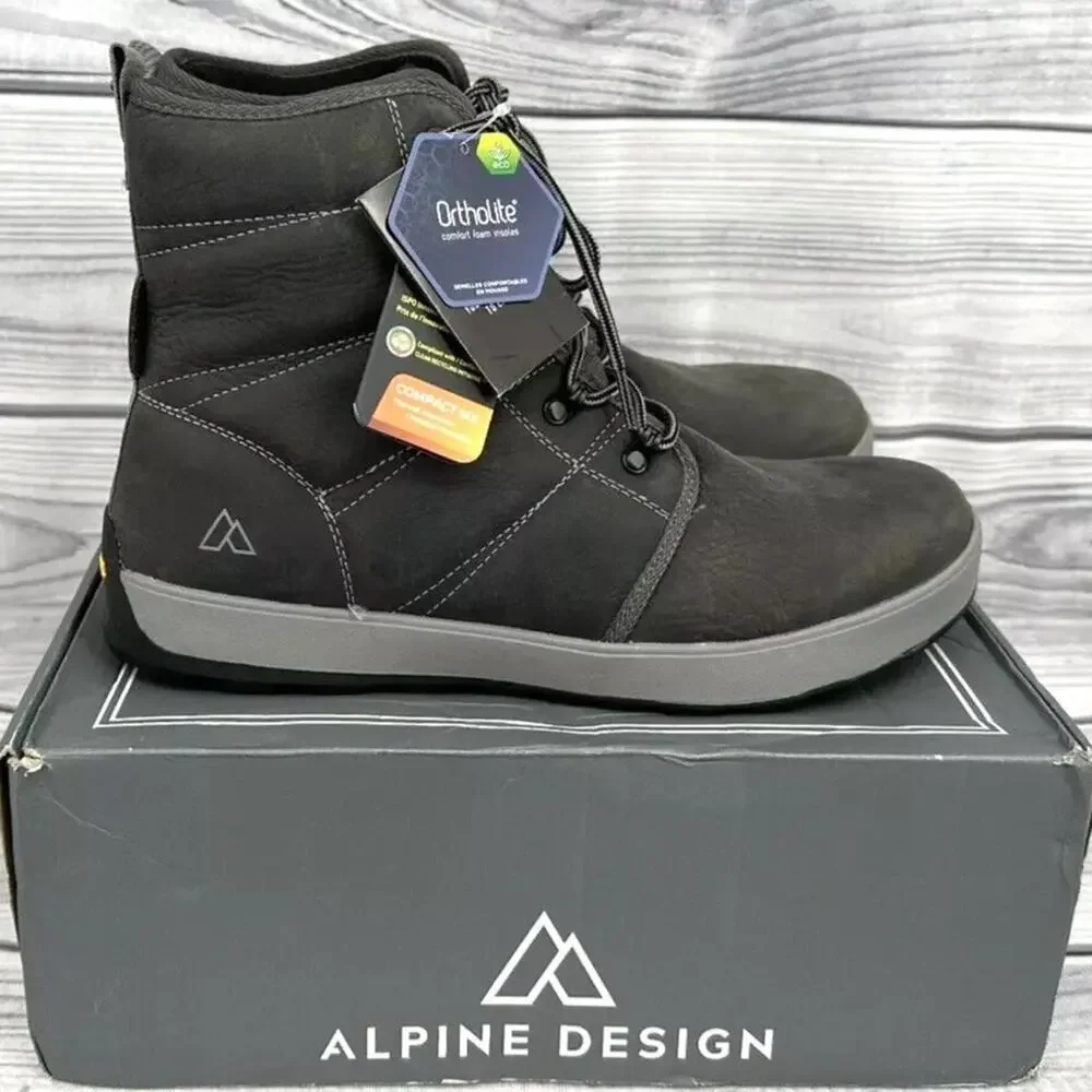 ALPINE DESIGN X KAMIK EZRA WATERPROOF LEATHER BOOTS Men's Size 8.5 GREY NEW