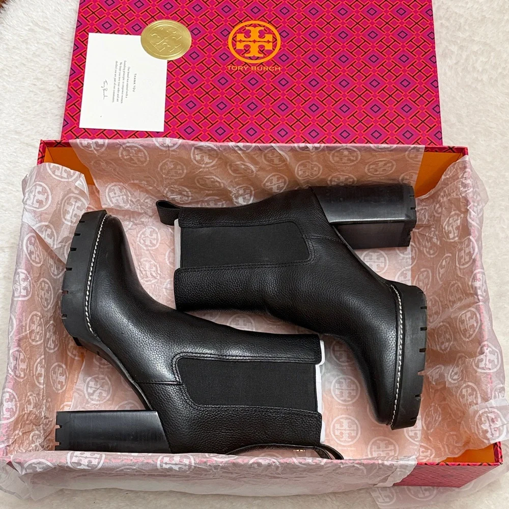 Tory Burch Carson Lug-Sole Ankle Boot