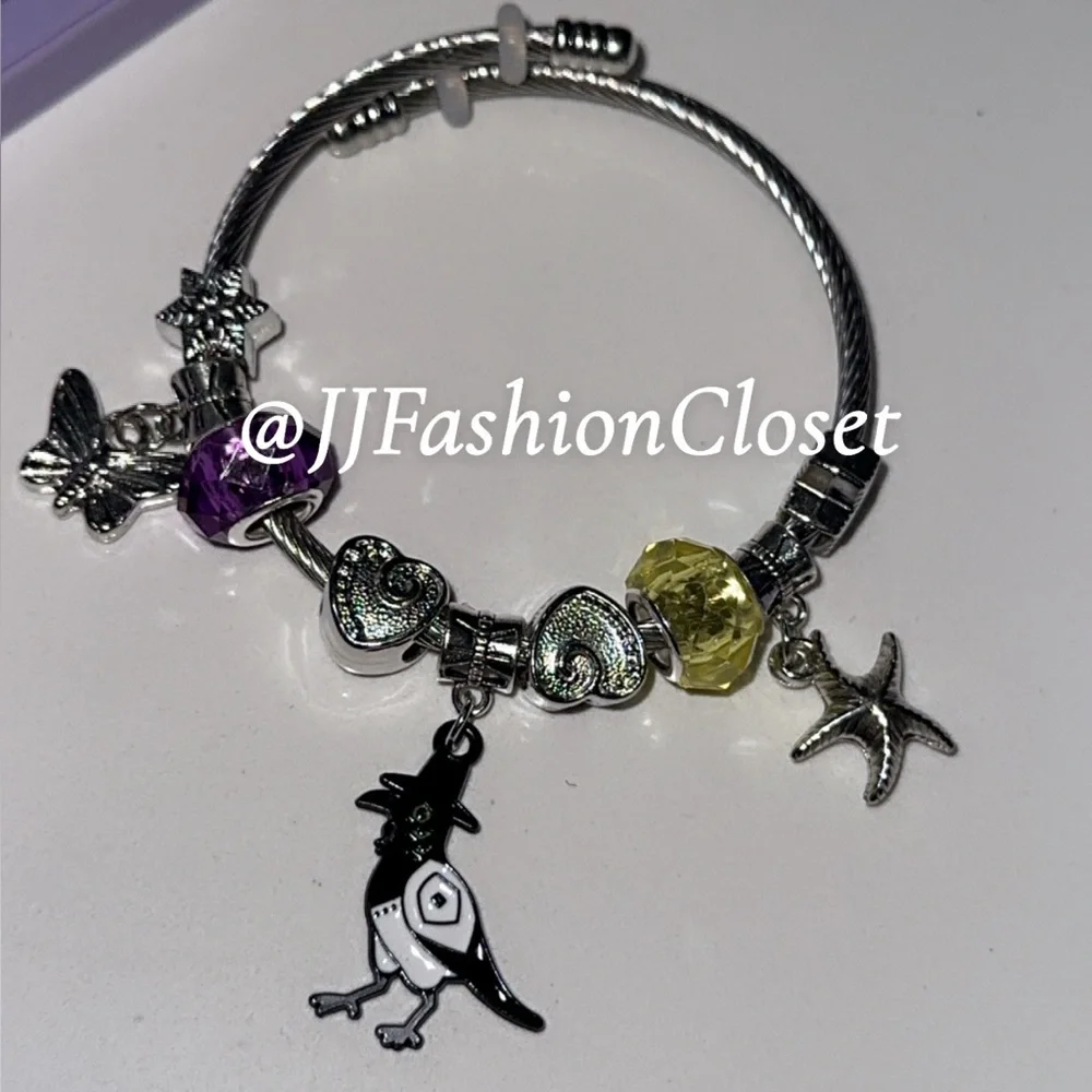 K-Pop Demon Hunters Ajustable Bracelet Set with Colorful Charms