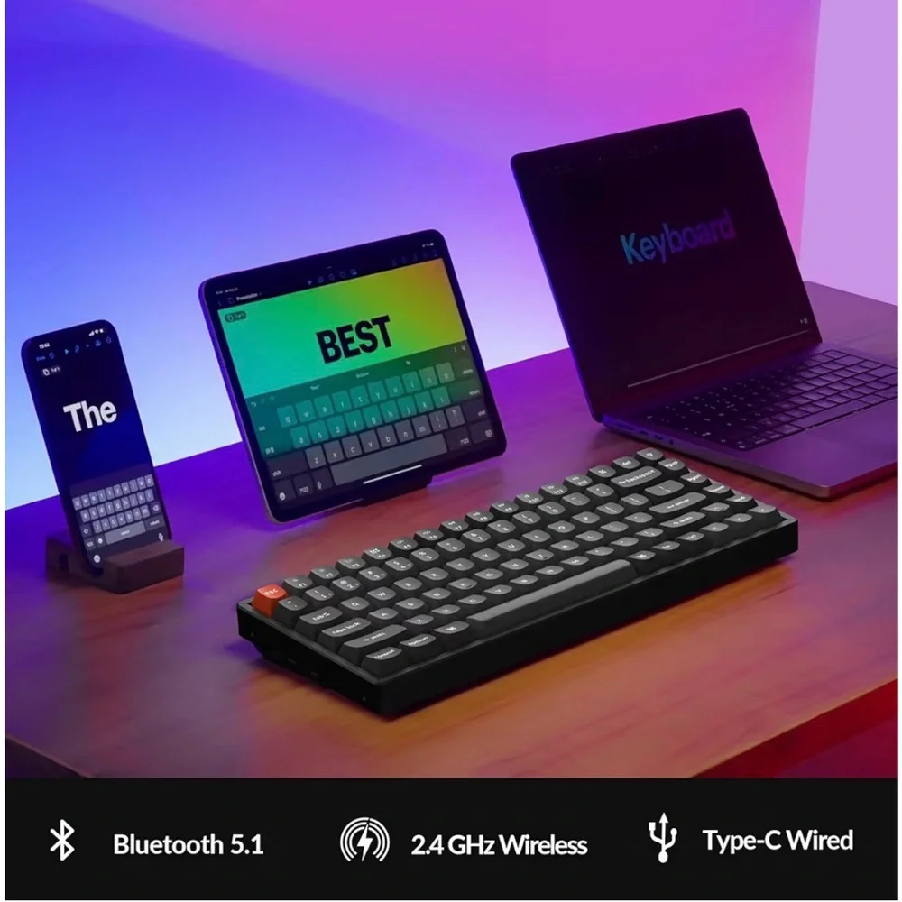 Mechanical Gaming Keyboard with Red Switches and Mouse - Black and Gray