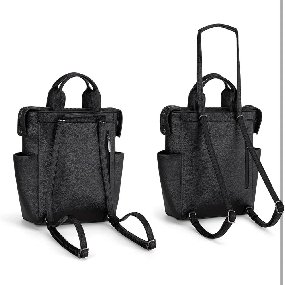 Wrangler Black Leather Backpack