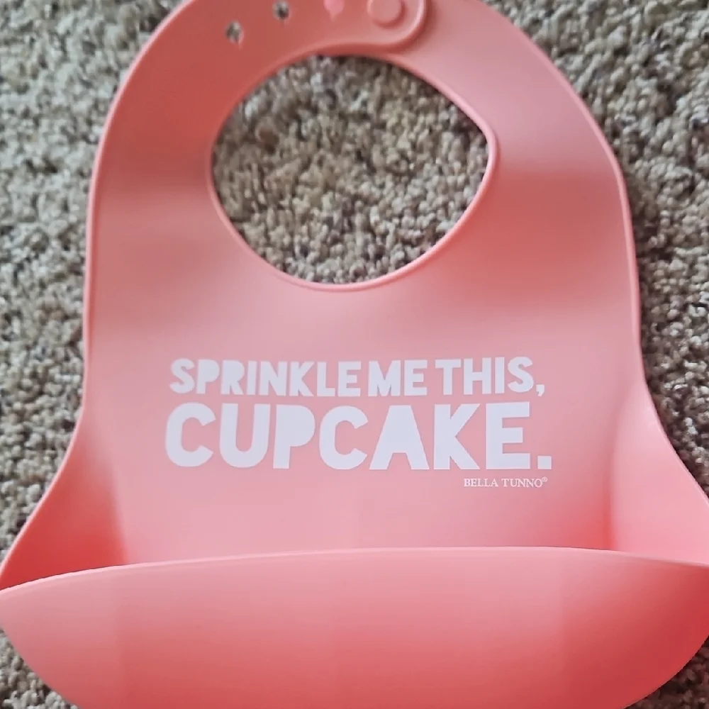 Bella Tunno Pink and Coral Silicone 3 Pack Bib Set