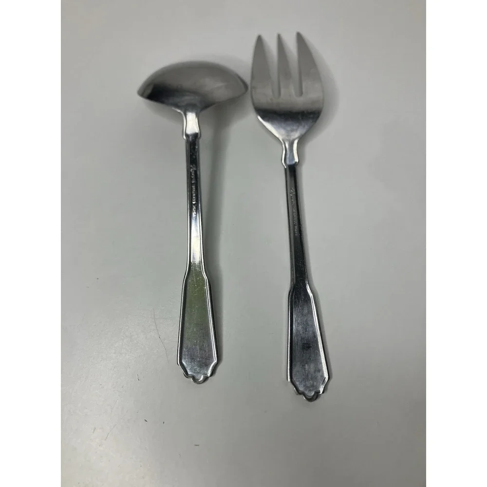 Stanley Roberts Rogers Co. Norcrest-Brentwood Stainless Steel Ladle & Srvg Fork