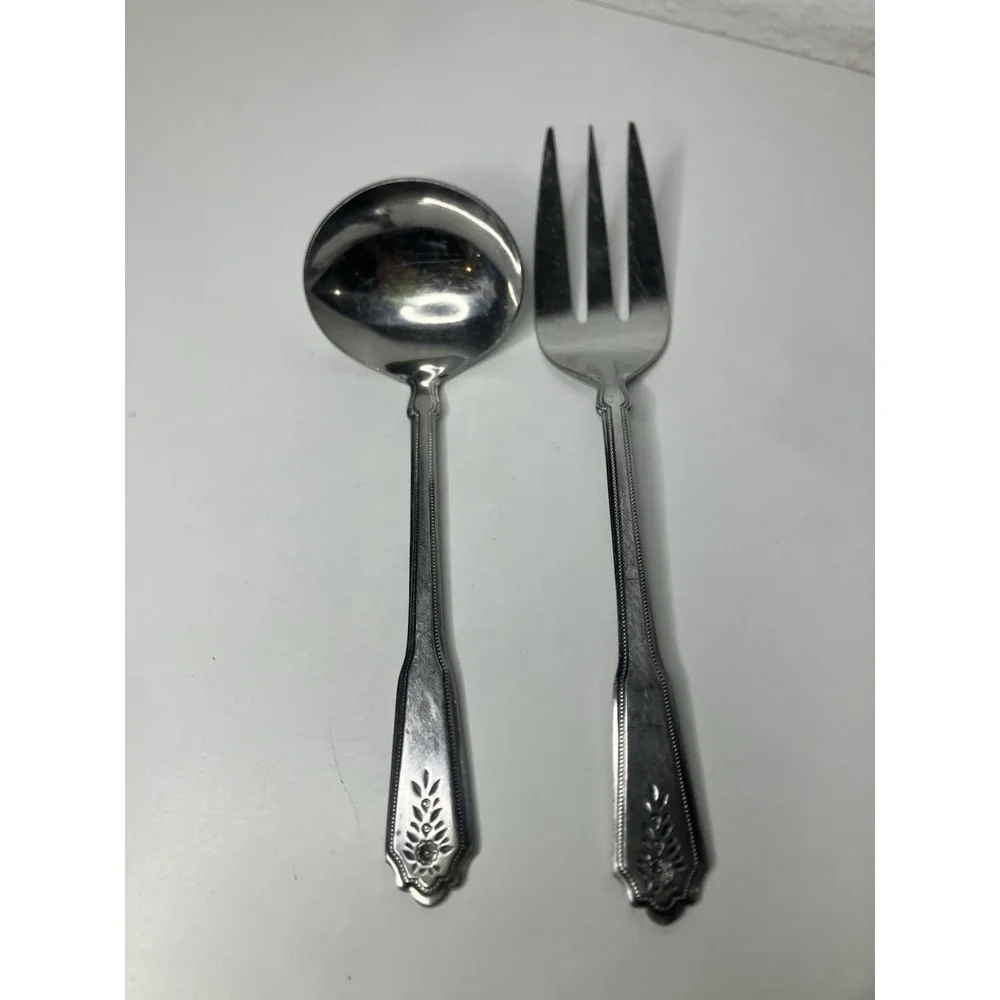 Stanley Roberts Rogers Co. Norcrest-Brentwood Stainless Steel Ladle & Srvg Fork