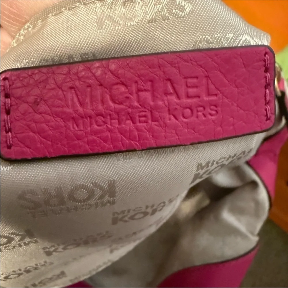Michael Kors Fuchsia Leather Hobo Bag