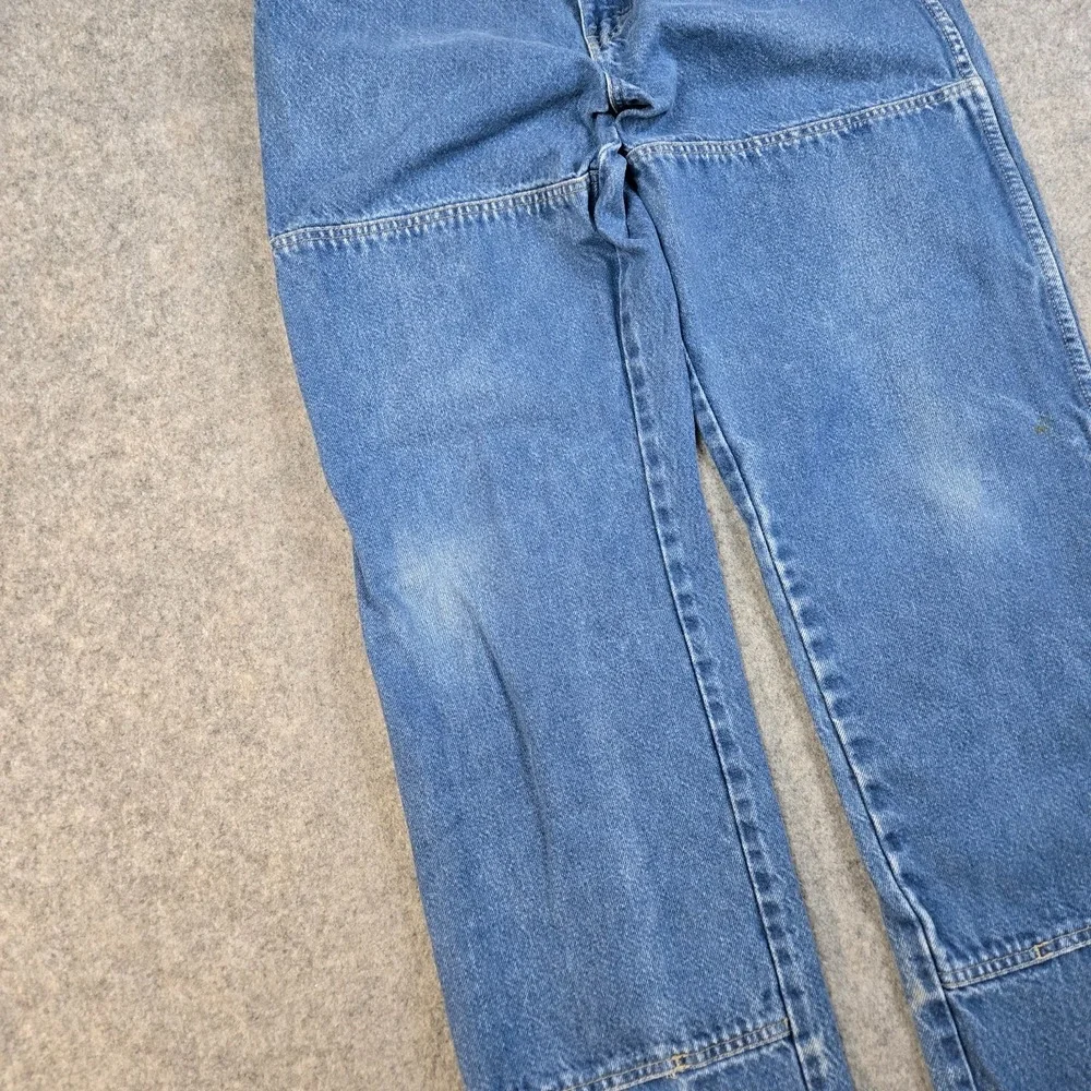 VTG Dickies Double Knee Jeans Mens‎ 36x33 Blue Denim Y2K Skater Baggy Workwear