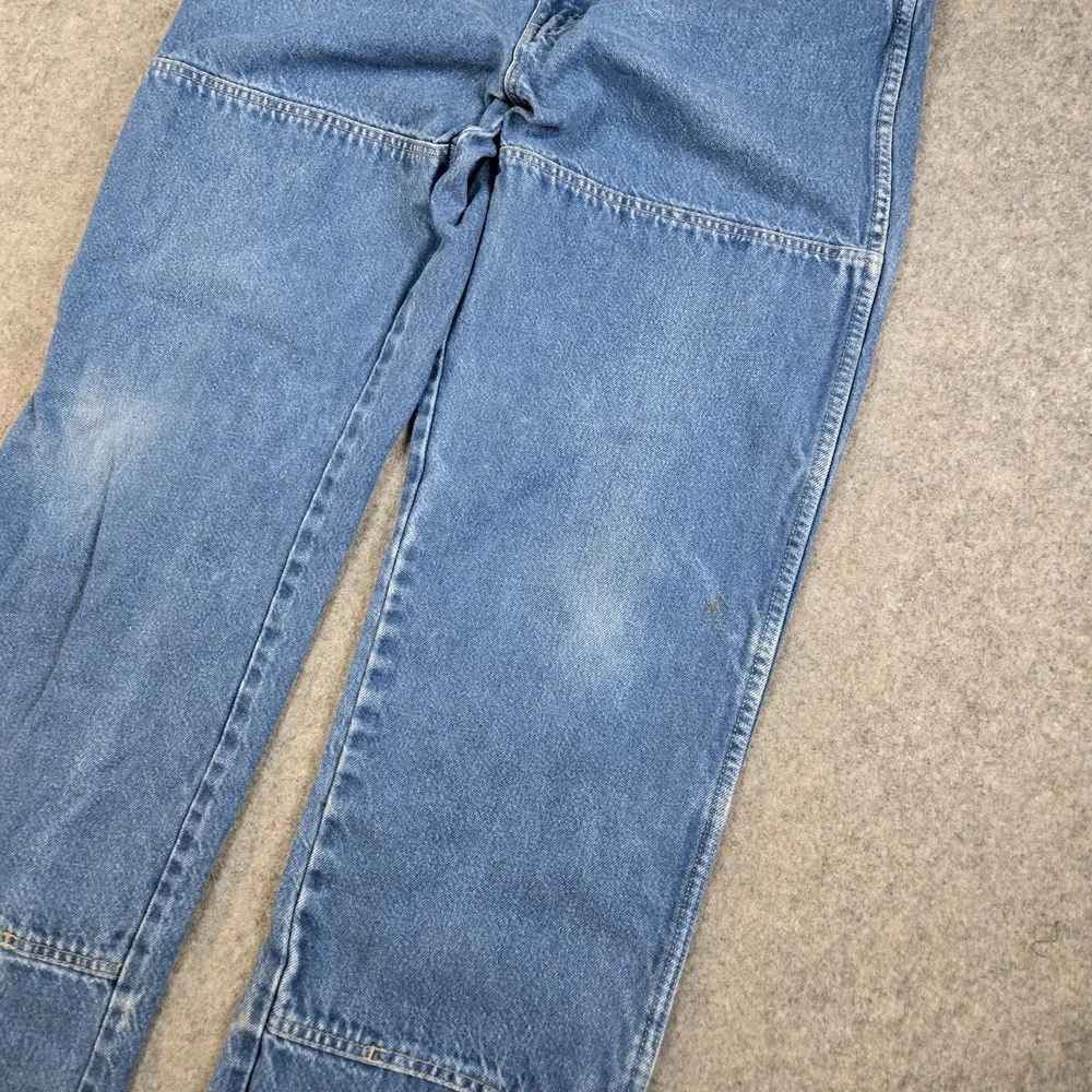 VTG Dickies Double Knee Jeans Mens‎ 36x33 Blue Denim Y2K Skater Baggy Workwear