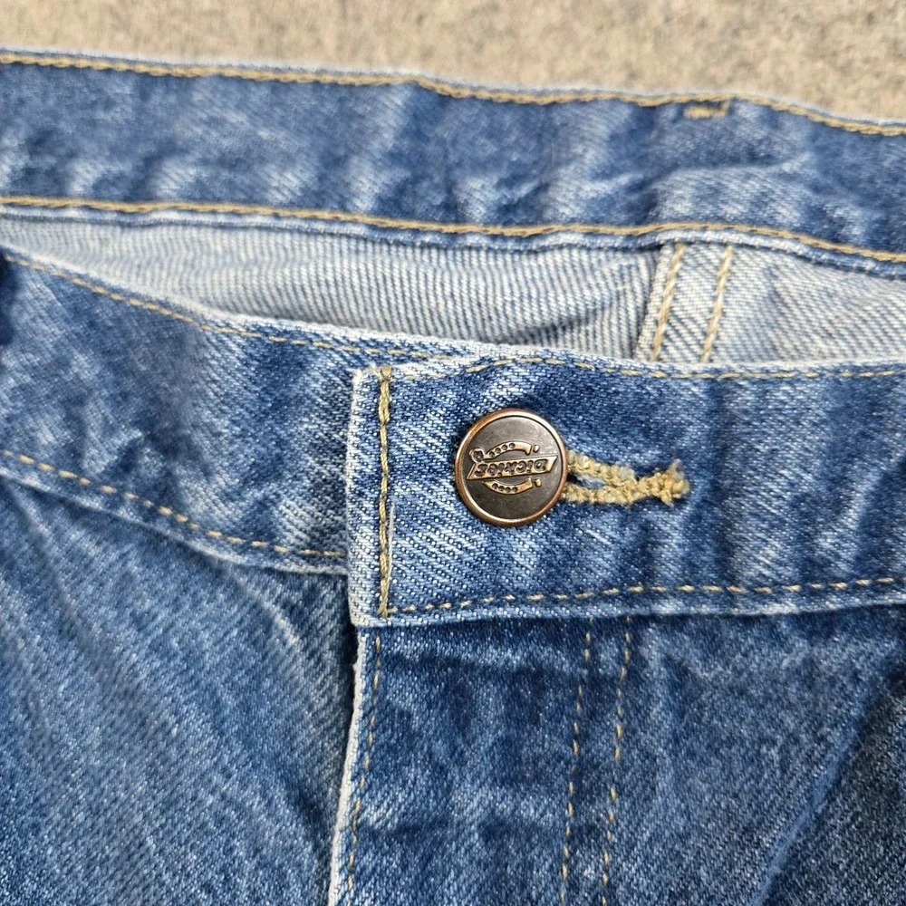 VTG Dickies Double Knee Jeans Mens‎ 36x33 Blue Denim Y2K Skater Baggy Workwear