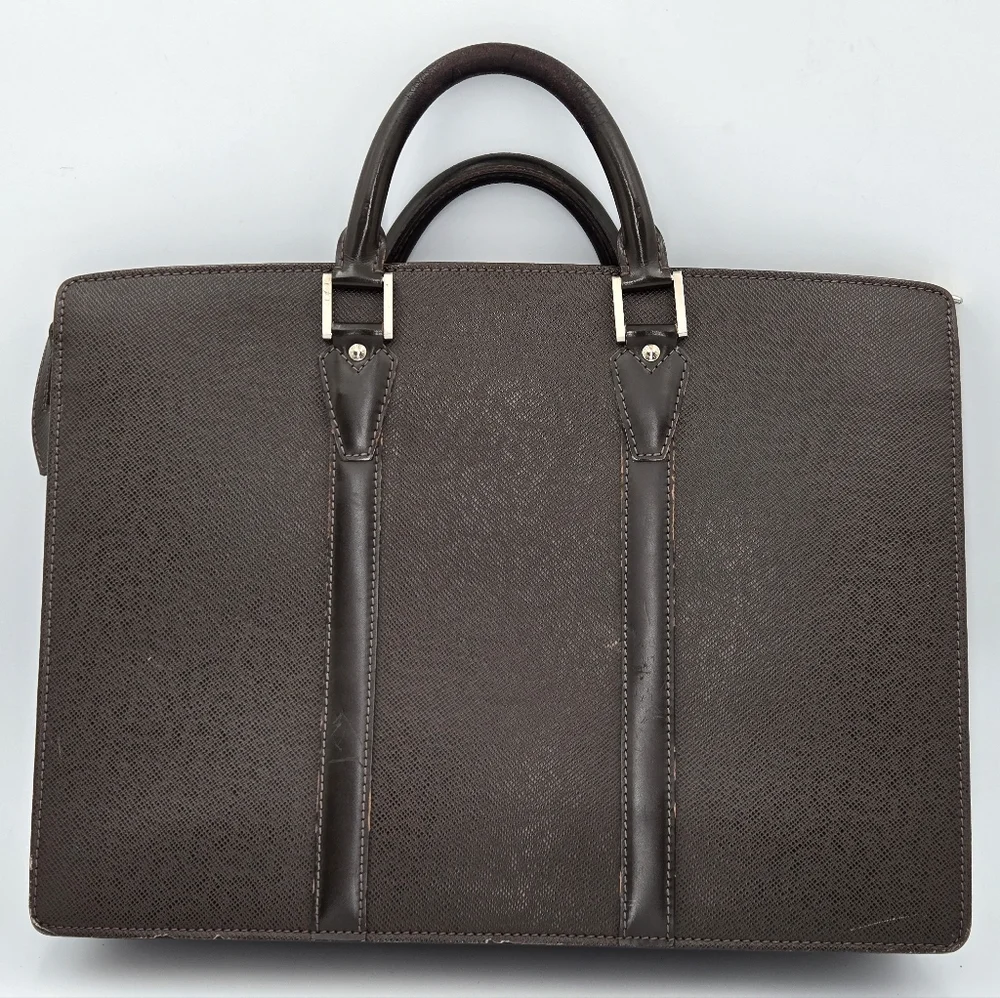 Louis Vuitton Taiga Ardoise Porte Document Lozan Briefcase VI0065