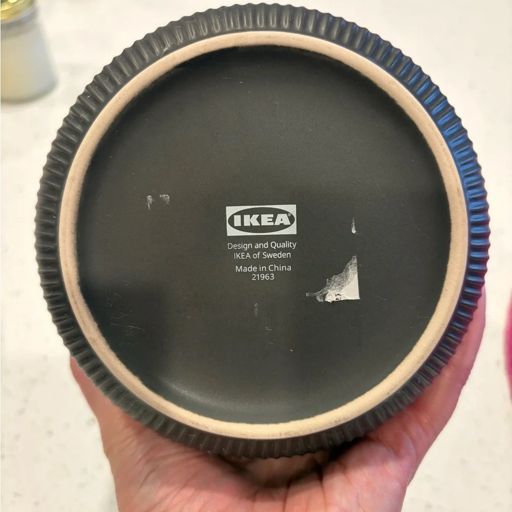 IKEA Black Textured Vase