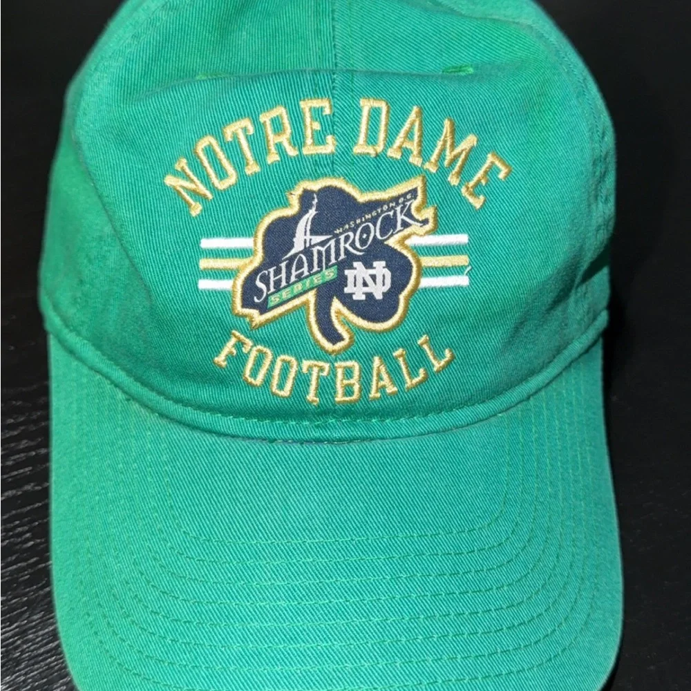 Notre Dame Shamrock Football Cap - Green