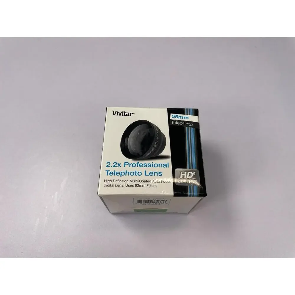 Vivitar 2.2x Professional Telephoto Converter Lens 55mm w/ Caps & Pouch