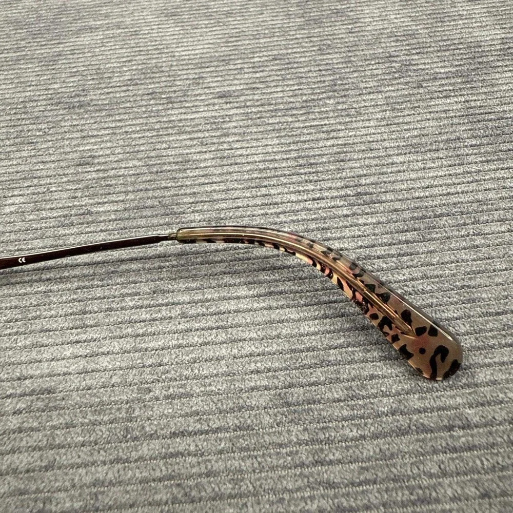 Bebe Over The Top BB5107 Y2k Eyeglasses Shiny Brown 210 Leopard Print 52-18-135