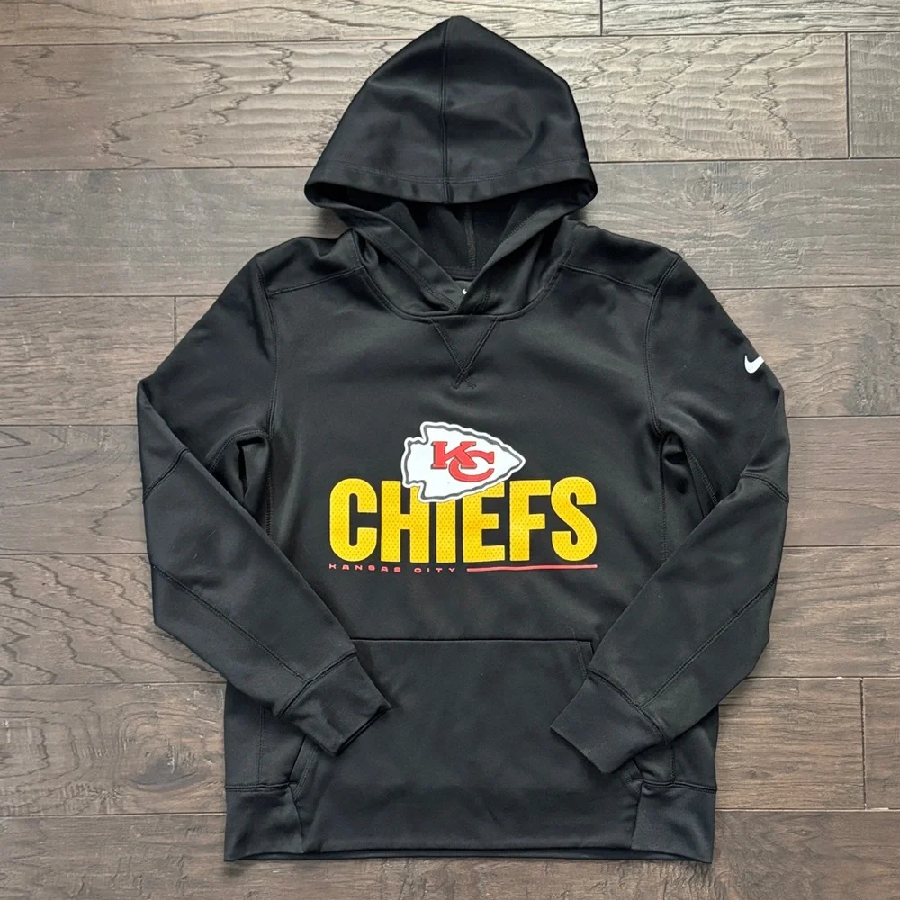 Nike NFL Kansas City Chiefs Black Hoodie w/Logo Youth Large (14/16)