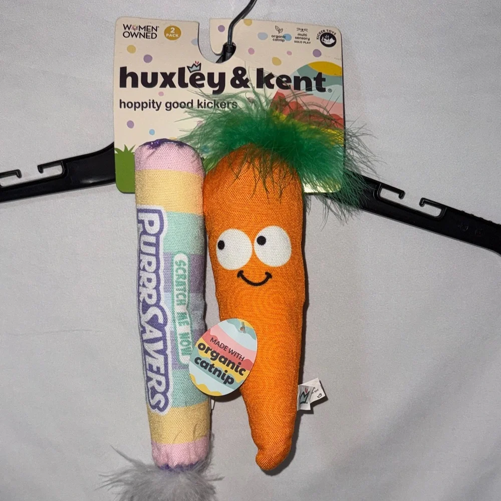 Huxley & Kent Hoppity Good Kickers Catnip Easter Cat Toy Set