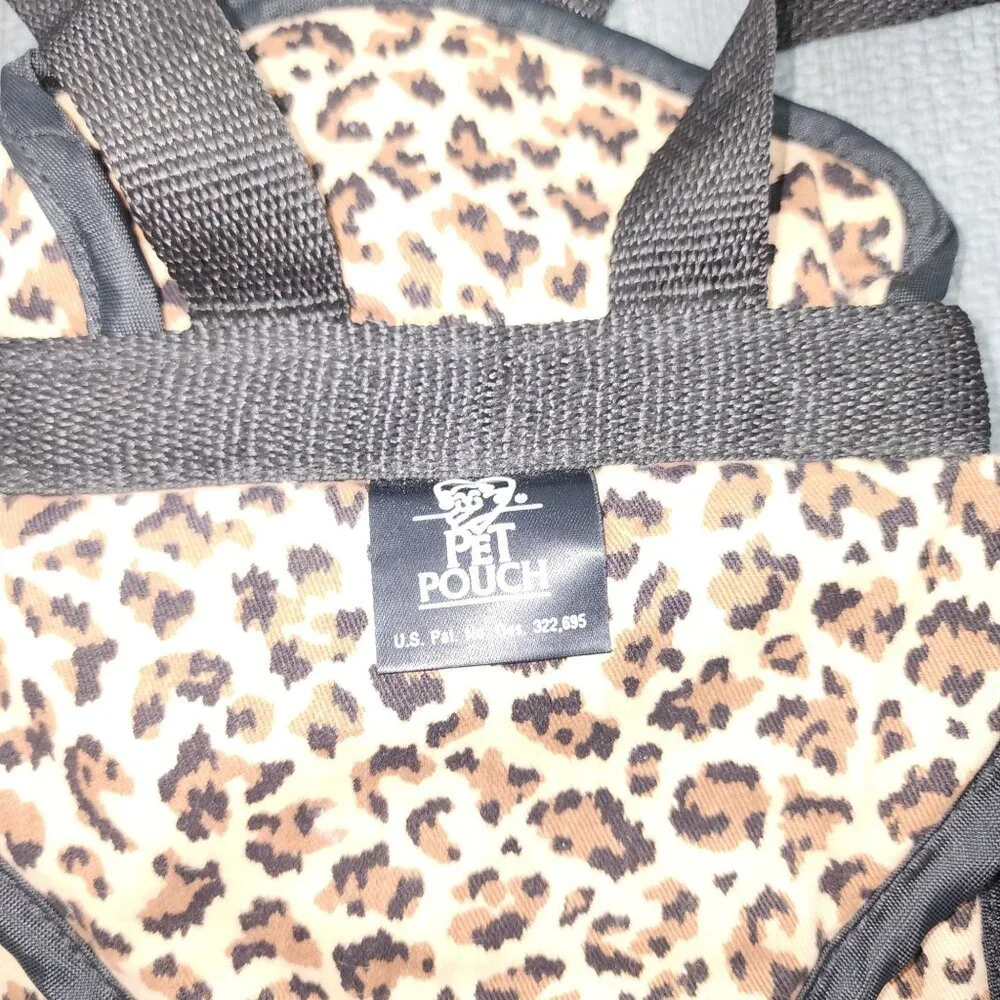Leopard Animal Print Pet Pouch Carrier Sling Bag Dyanne Inc Small Dog Cat
