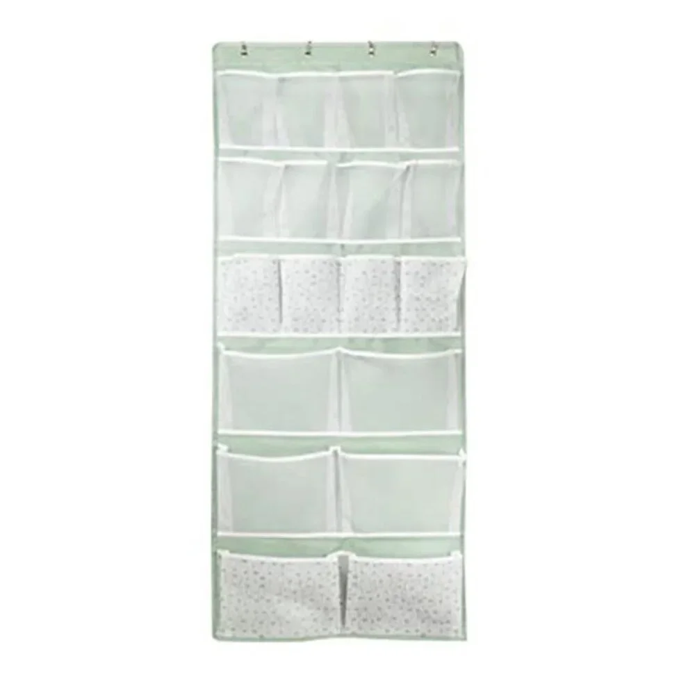 Over Door Organizer 18 Pockets Hanging Storage Shoes Socks Hat Closet Green