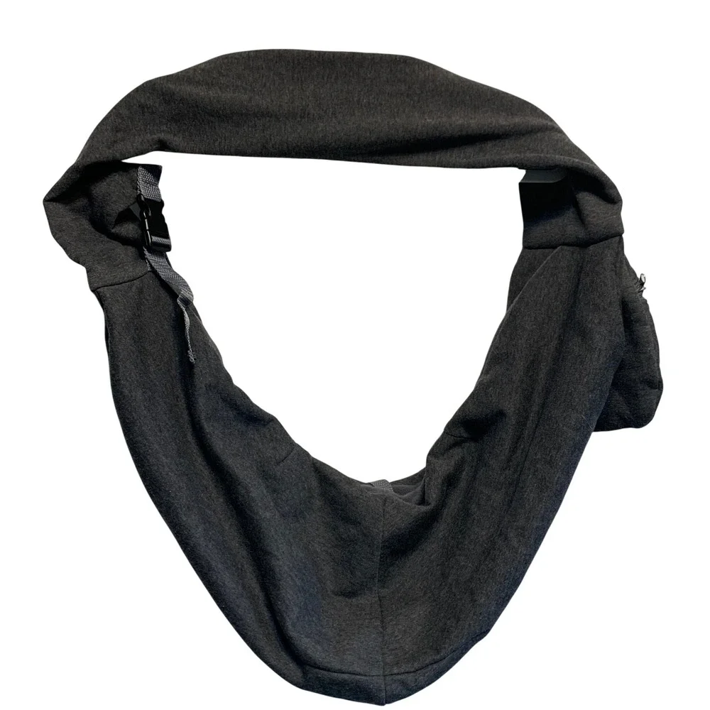 GOOPAWS Hand-free Comfy Pet Sling Bag Gray Dog Cat Carrier Breathable Soft