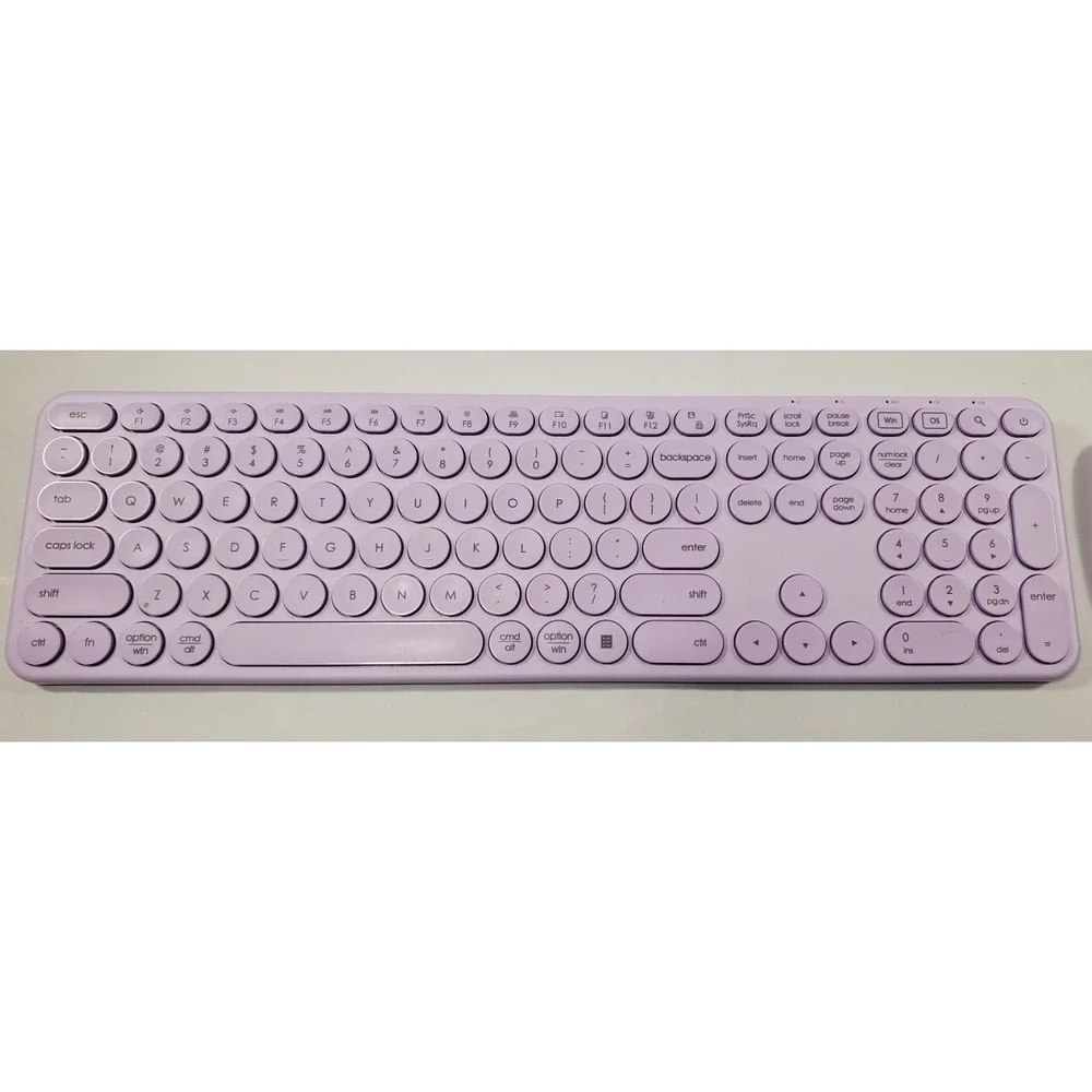 Purple Seenda Wireless Bluetooth Keyboard Mouse Multi-Device Rechargeable SK73-3